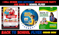 back to school menus flyers brochures business cards and social media posts