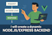 create a dynamic nodejs and express backend