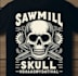 make custom skull t shirt sawmill logo