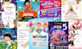 desing  cute and fun kids birthday party invitations