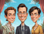 draw artistic cartoon caricatures