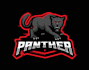 design high quality black panther logo