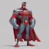 drawing custom superhero character in action