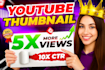 design eye catching canva youtube thumbnail templates
