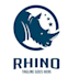 create modern rhino logo with satisfaction guaranteed