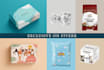 do product packaging box design, label design and mailer box design