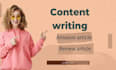 do engaging content writing on review and amazon affliate article