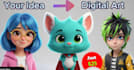 create stunning 3d pixar style character, avatar, mascot, logo and animation
