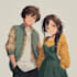 draw anime cartoon portraits simple, couples