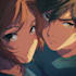 do anime couple art portrait