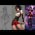 draw anime and game style characters art