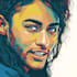 create a face into color vector art portrait