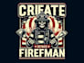 make custom fireman firefighter logo with axe design