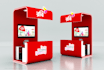 design 3d exhibition stall, booth, stand, kiosk booth