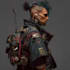 create scifi or cyberpunk character portrait art