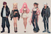 draw anime and game style characters art