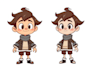 design a 2d cartoon character