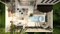 design 3d backyard front yard, garden, patio, pool, as landscape architect