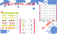 design kids activity sheet or worksheet  in any subject