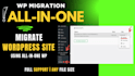 backup, migrate or restore your wordpress site using all in one wp migration