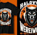 design custom t shirt halloween werewolf logo