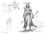 sketch fantasy character concept art