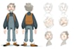 design a 2d cartoon character