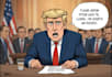 do a political caricature and cartoon
