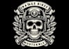 make vintage biker skull helmet motorcycle logo