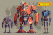 draw high quality robot, mecha concepts