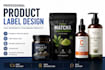design professional product label and packaging label