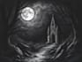 draw dark art illustration with engraving style