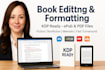 professionally edit and format your book for amazon KDP ebook and paperback