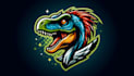create unique dinosaur head t shirt logo with custom concept