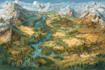 design a fantasy map illustration