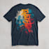 make party t shirt oversized text, blended graphics