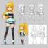 draw anime character reference sheet for oc or concept art