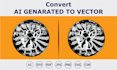 convert an ai generated logo or image to clean vector art