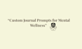 write journal prompts for mindfulness