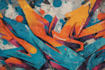 paint real graffiti art on the street wall