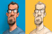 make cartoon caricature, avatar