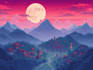 create background with anime style, stylized, game map