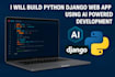 develop a custom django python web app with a database and an admin panel