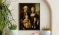 create a custom royal portrait of you, your family, or your pet