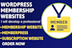 develop wordpress membership website memberpress subscription website