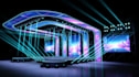 redesign scene interior, event stage rendering, spot light setup, concert stage