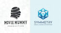 create a modern geometric 3d logo with polygon elements