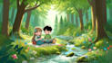 illustrate whimsical children book pages with personality