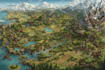 do fantasy map illustration, dnd map, tolkien board