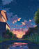 paint anime background, landscape illustration, lofi